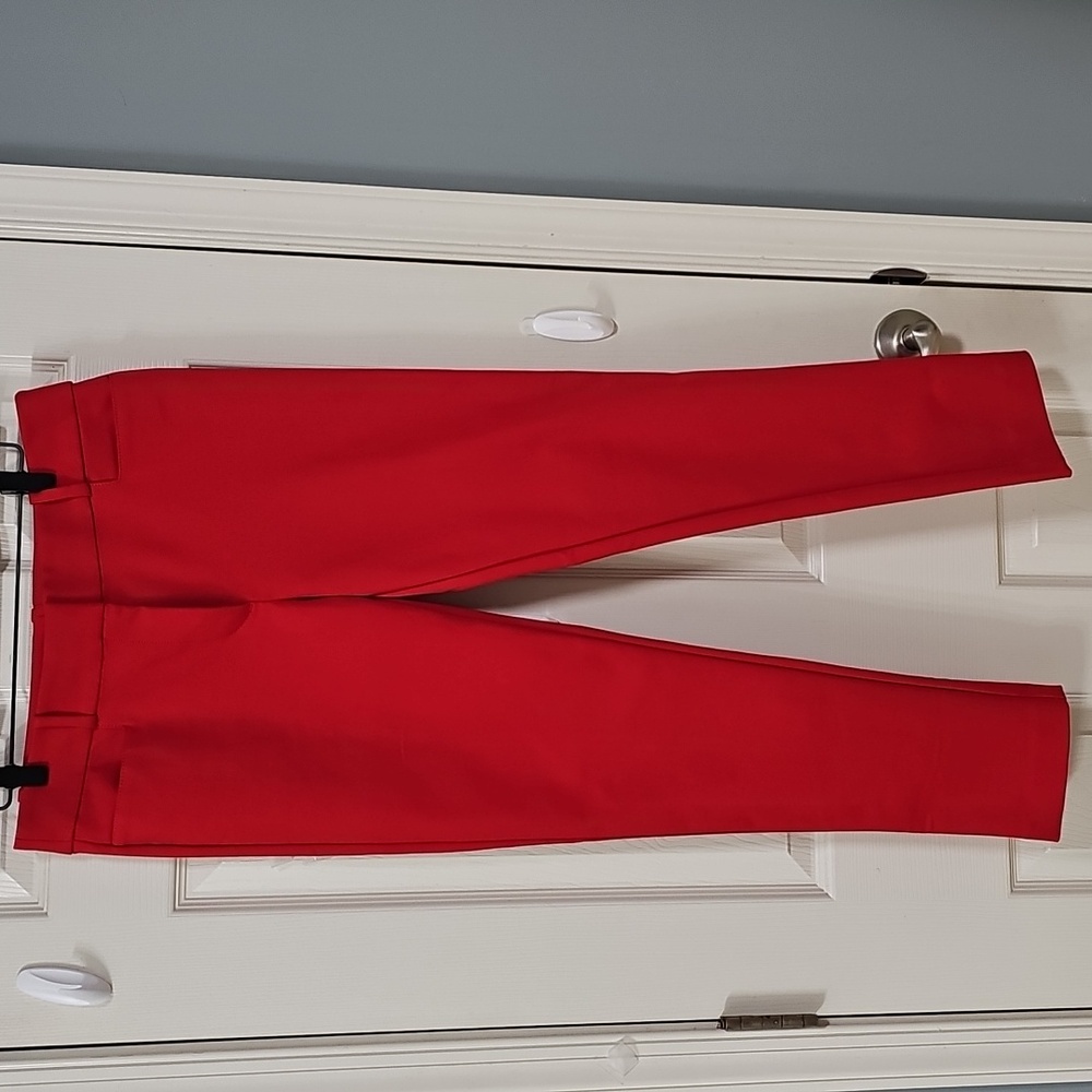 Loft Skinny Red Pants Elegant Wear Office Wear Career Garden Bliss